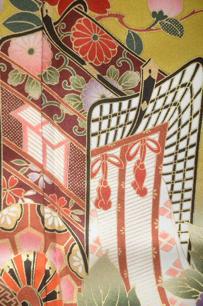 Long-sleeved kimono 6 items set / Furisode / FK#1-576