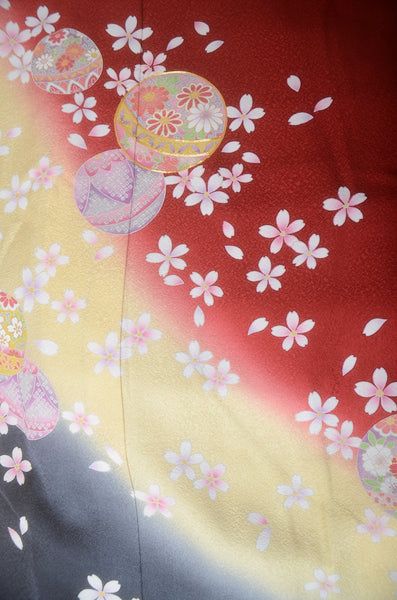 Long-sleeved kimono 6 items set / Furisode / FK#1-767