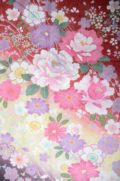 Long-sleeved kimono 6 items set / Furisode / FK#1-579