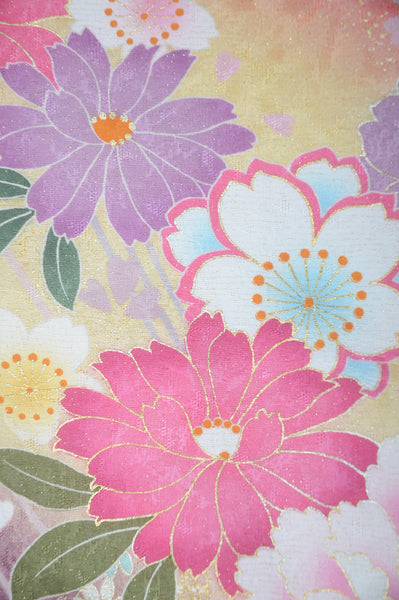 Long-sleeved kimono 6 items set / Furisode / FK#1-579
