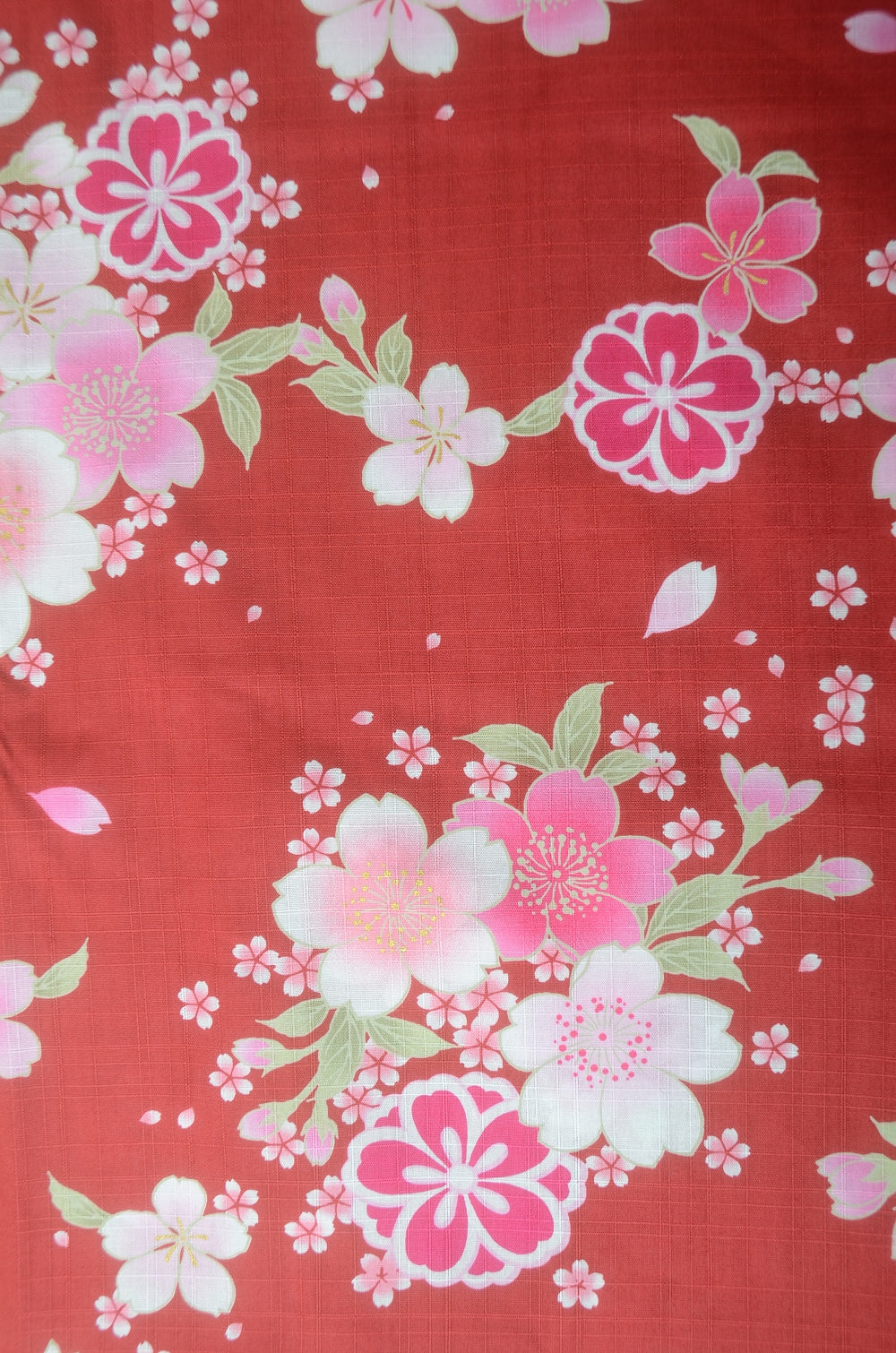 Yukata for indoor use / sakura:YB1552-A-red