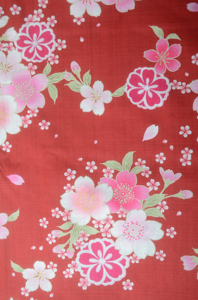 Yukata for indoor use / sakura:YB1552-A-red