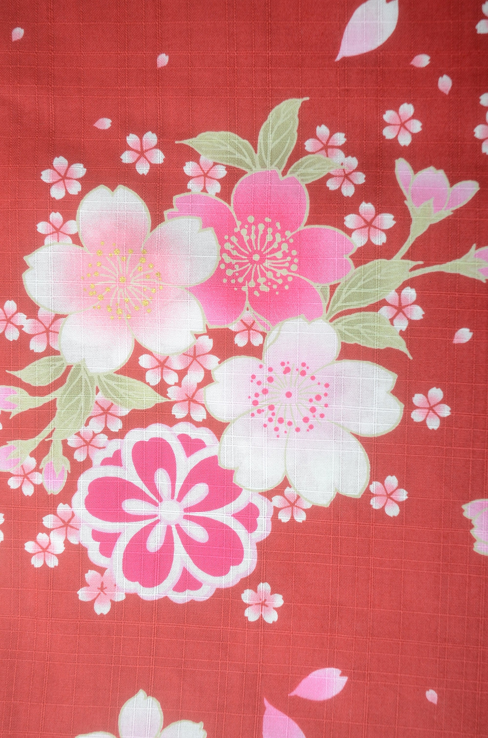Yukata for indoor use / sakura:YB1552-A-red