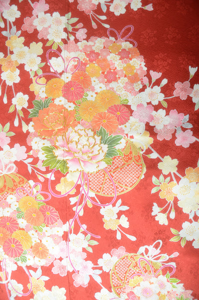 Long-sleeved kimono 6 items set / Furisode / FK#1-586