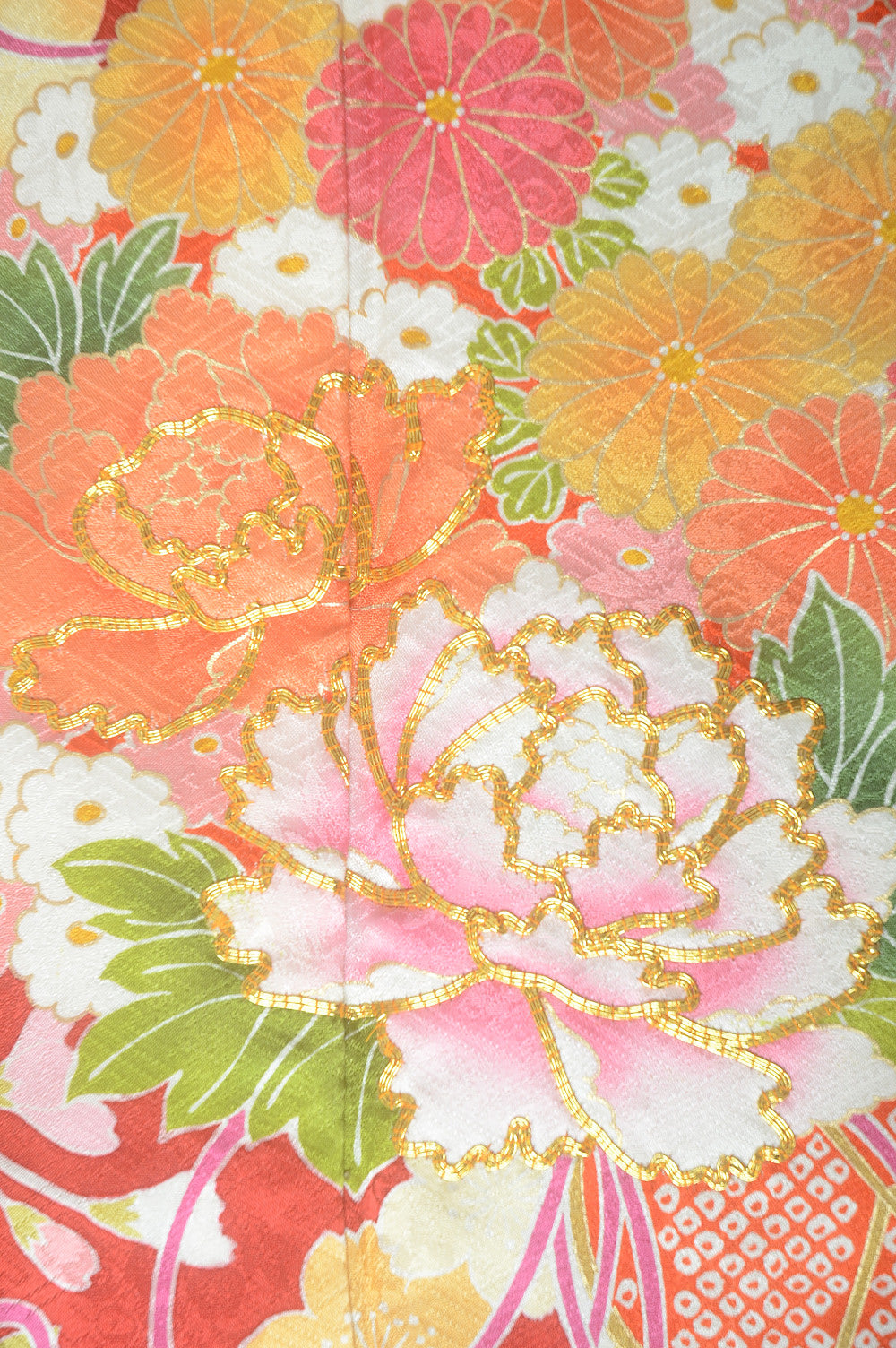 Long-sleeved kimono 6 items set / Furisode / FK#1-586