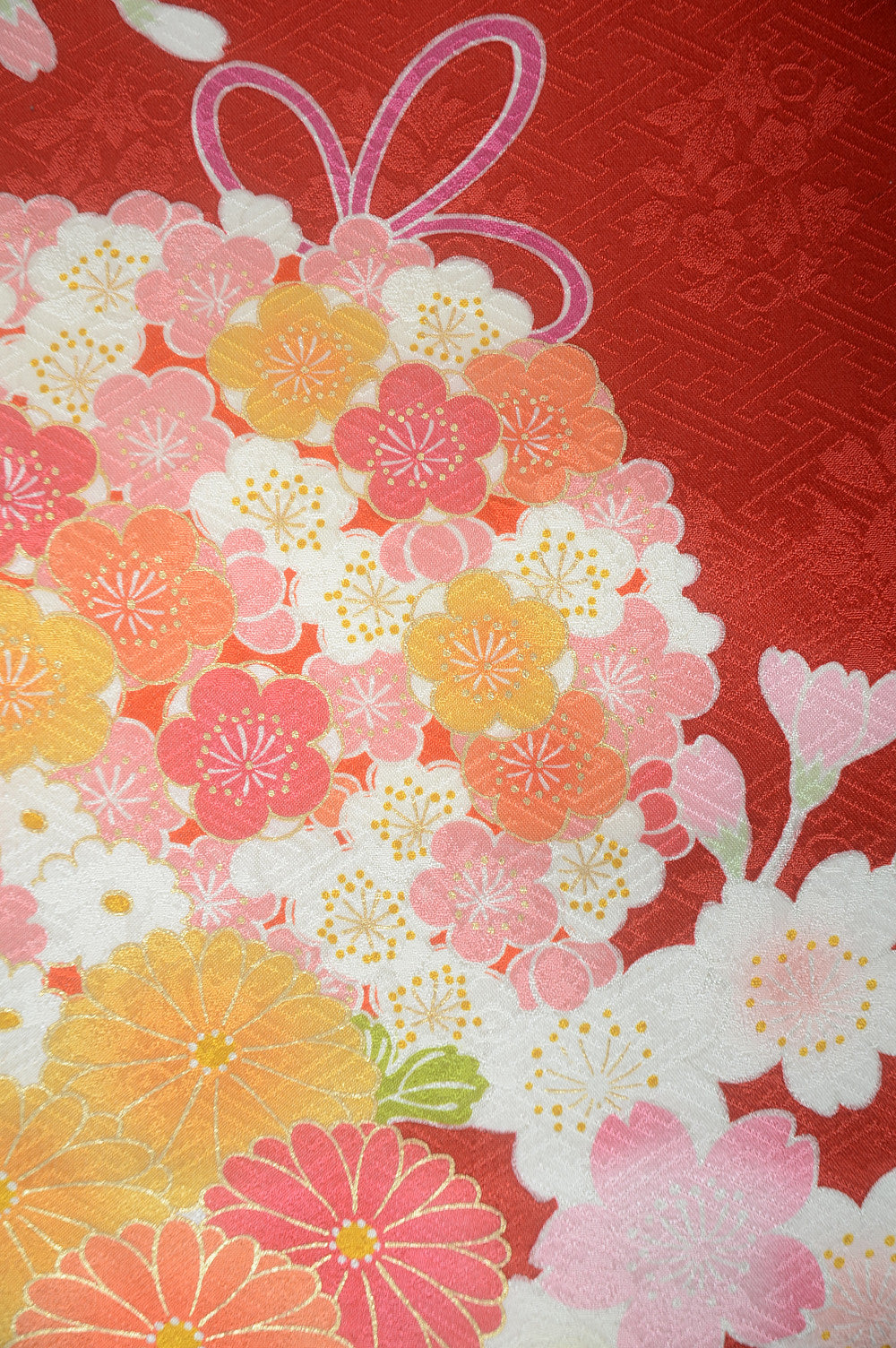 Long-sleeved kimono 6 items set / Furisode / FK#1-586