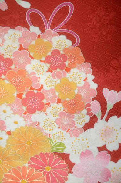 Long-sleeved kimono 6 items set / Furisode / FK#1-586