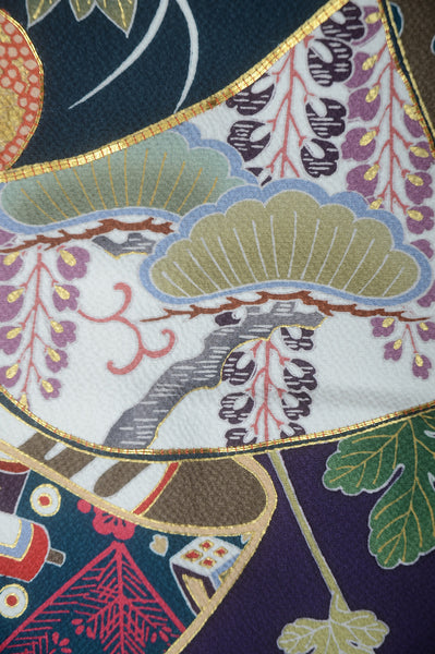 Long-sleeved kimono 6 items set / Furisode / FK#1-587