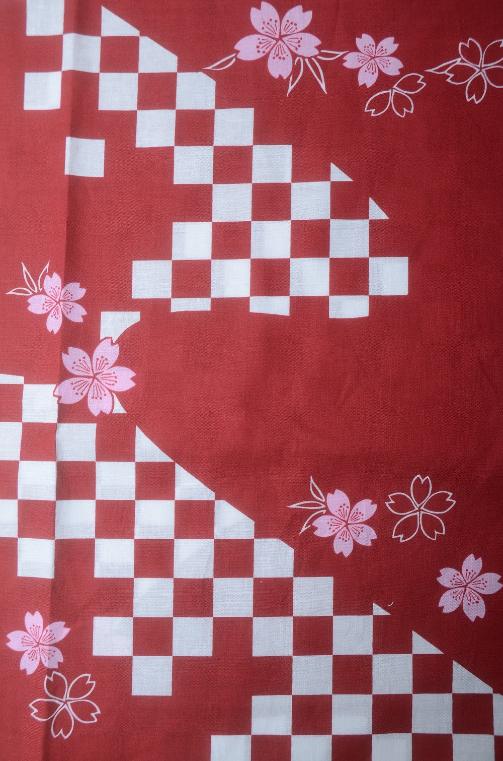 Yukata for indoor use /ichimatsu-sakura:YB552-red