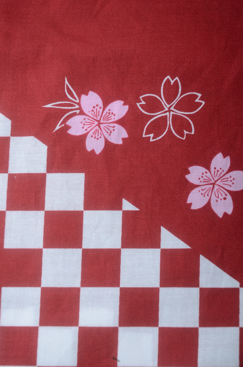 Yukata for indoor use /ichimatsu-sakura:YB552-red