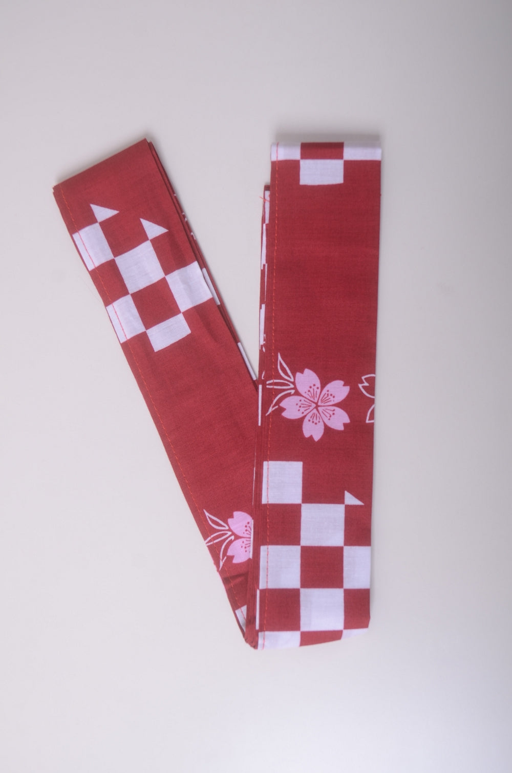 Yukata for indoor use /ichimatsu-sakura:YB552-red