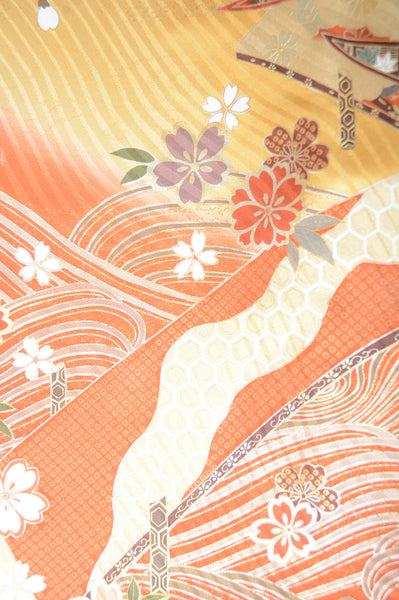 Long-sleeved kimono 6 items set / Furisode / FK#1-542