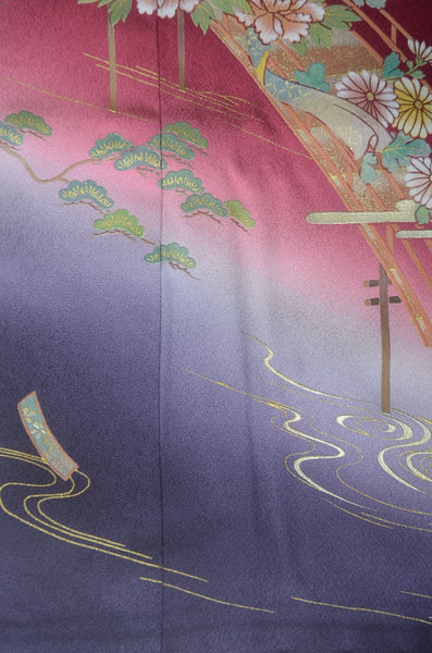 Long-sleeved kimono 6 items set / Furisode / FK#1-716