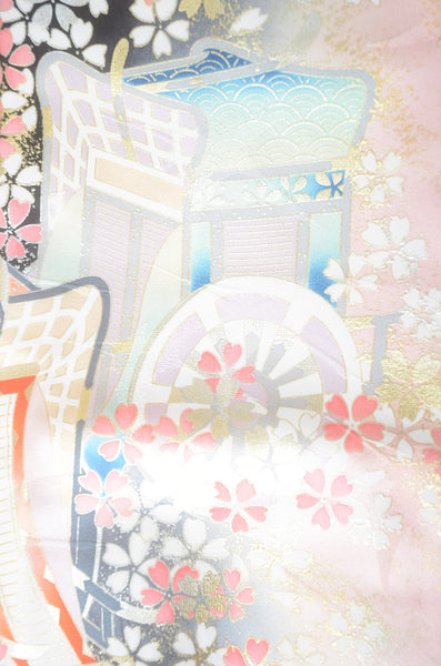 Long-sleeved kimono 6 items set / Furisode / FK#1-717