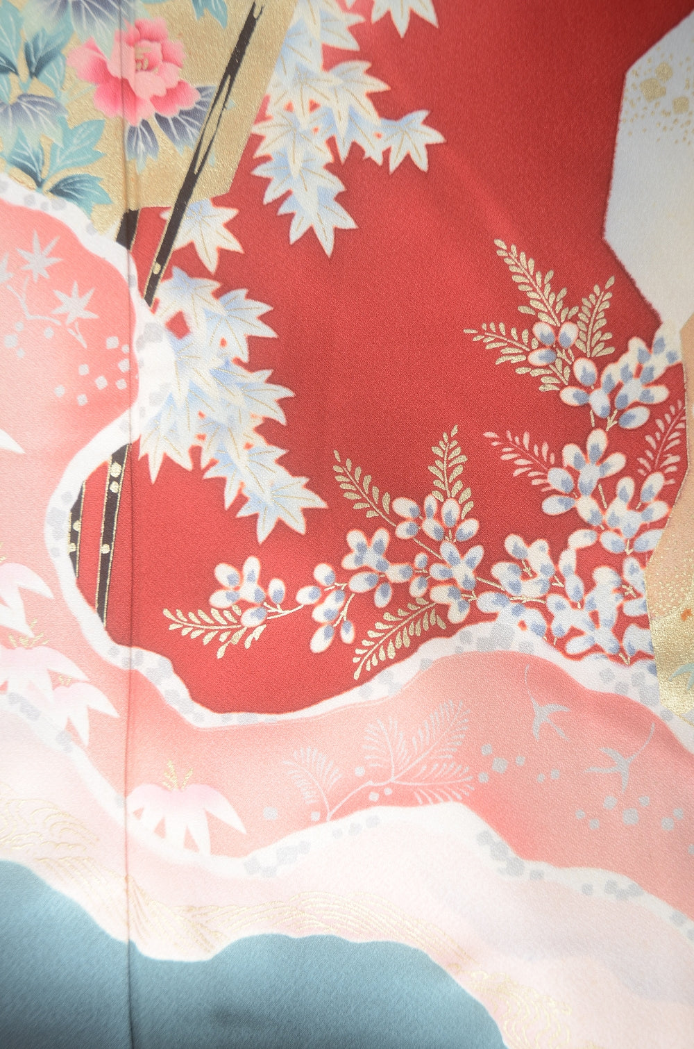 Long-sleeved kimono 6 items set / Furisode / FK#1-718