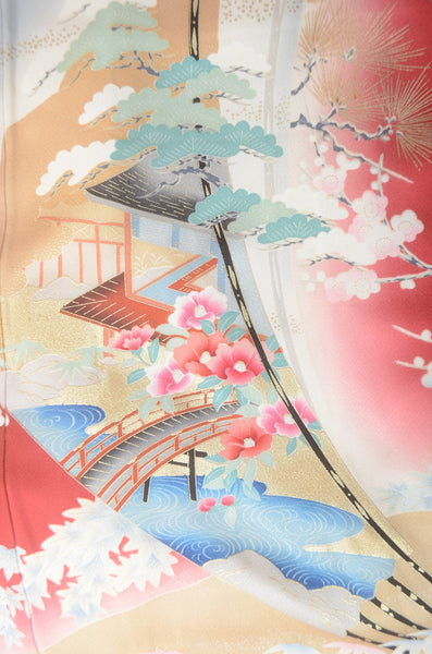 Long-sleeved kimono 6 items set / Furisode / FK#1-718