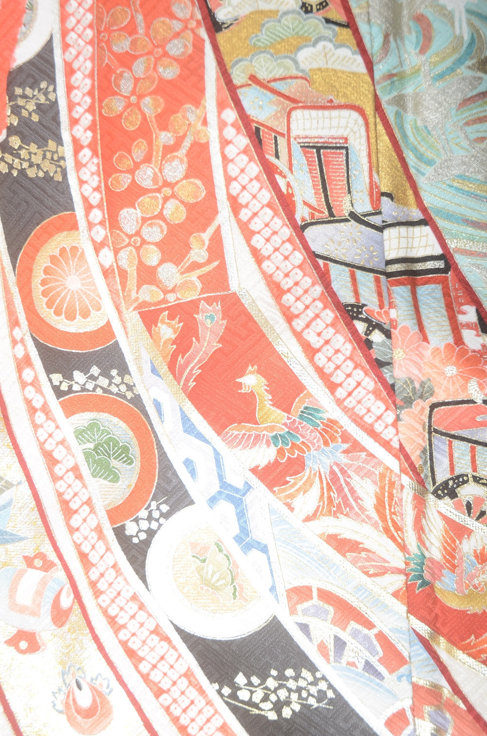 Long-sleeved kimono 6 items set / Furisode / FK#1-719
