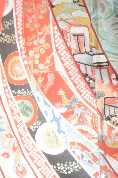 Long-sleeved kimono 6 items set / Furisode / FK#1-719