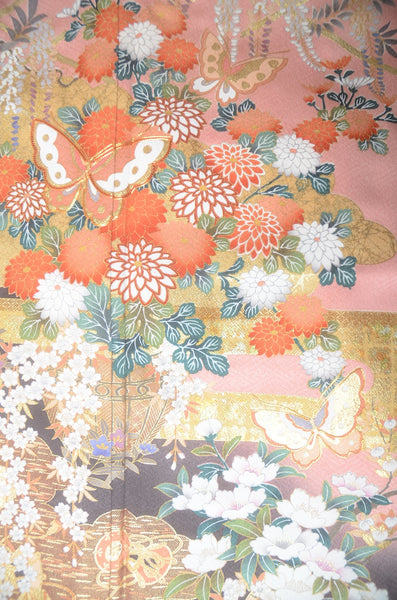 Long-sleeved kimono 6 items set / Furisode / FK#1-722