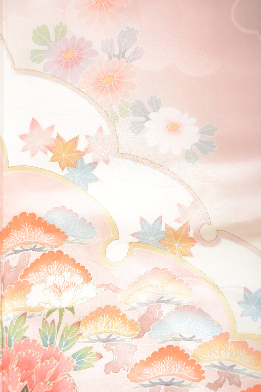 Long-sleeved kimono 6 items set / Furisode / FK#1-441