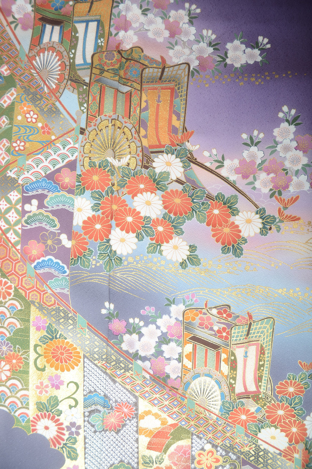 Long-sleeved kimono 6 items set / Furisode / FK#1-442