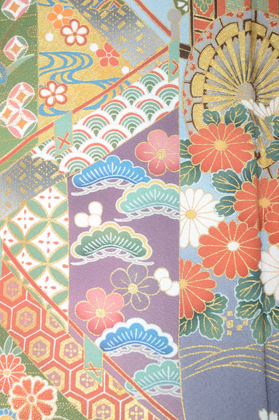 Long-sleeved kimono 6 items set / Furisode / FK#1-442