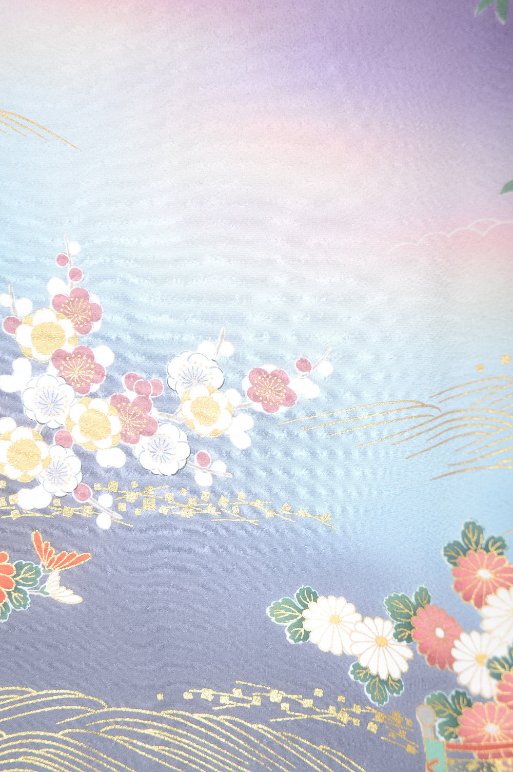 Long-sleeved kimono 6 items set / Furisode / FK#1-442