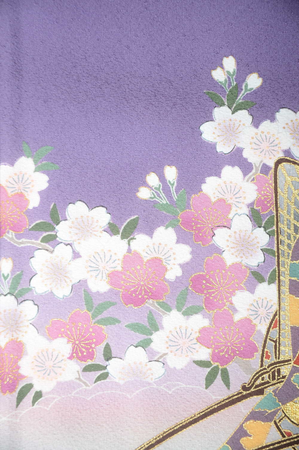 Long-sleeved kimono 6 items set / Furisode / FK#1-442