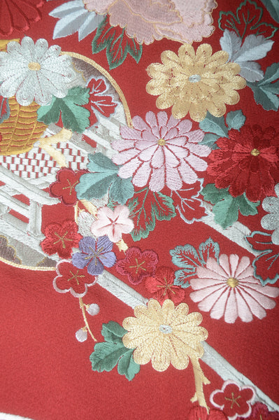 Long-sleeved kimono 6 items set / Furisode / FK#1-447