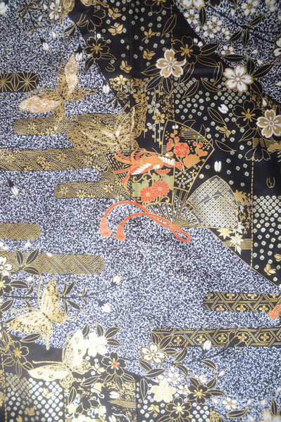 Long-sleeved kimono 6 items set / Furisode / FK#1-671