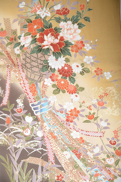 Long-sleeved kimono 6 items set / Furisode / FK#1-675