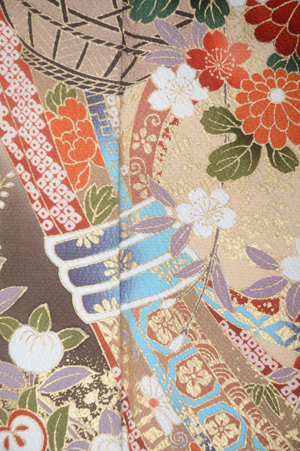 Long-sleeved kimono 6 items set / Furisode / FK#1-675