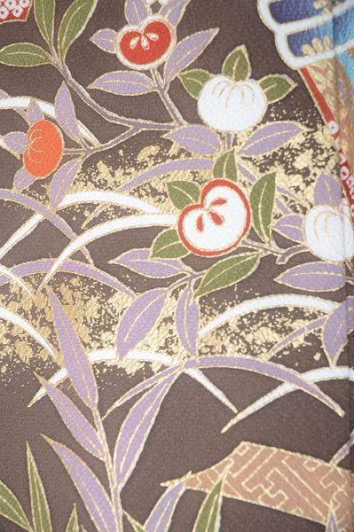 Long-sleeved kimono 6 items set / Furisode / FK#1-675