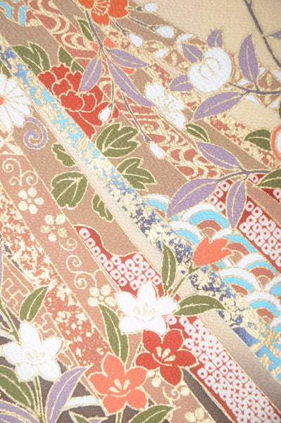 Long-sleeved kimono 6 items set / Furisode / FK#1-675