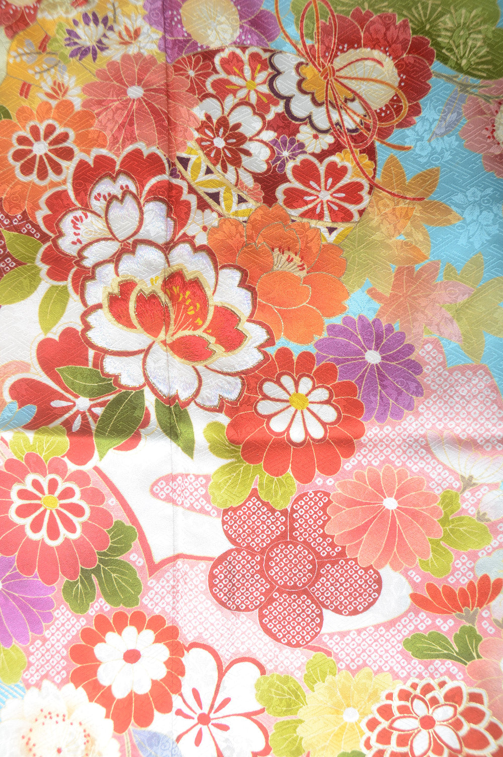 Long-sleeved kimono 6 items set / Furisode / FK#1-676