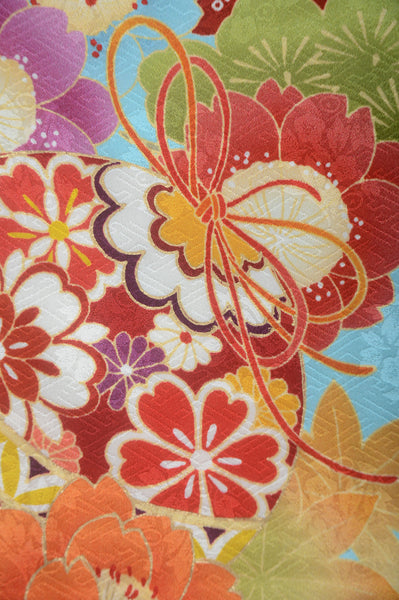 Long-sleeved kimono 6 items set / Furisode / FK#1-676