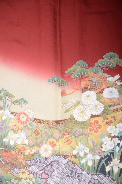 Long-sleeved kimono 6 items set / Furisode / FK#1-679