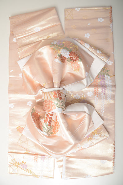 Long-sleeved kimono 6 items set / Furisode / FK#1-679