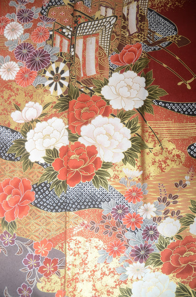 Long-sleeved kimono 6 items set / Furisode / FK#1-775
