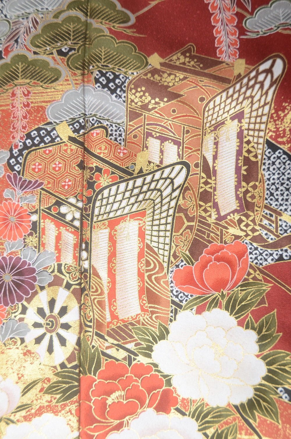 Long-sleeved kimono 6 items set / Furisode / FK#1-775