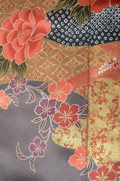 Long-sleeved kimono 6 items set / Furisode / FK#1-775