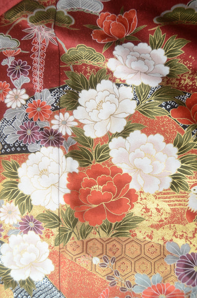 Long-sleeved kimono 6 items set / Furisode / FK#1-775