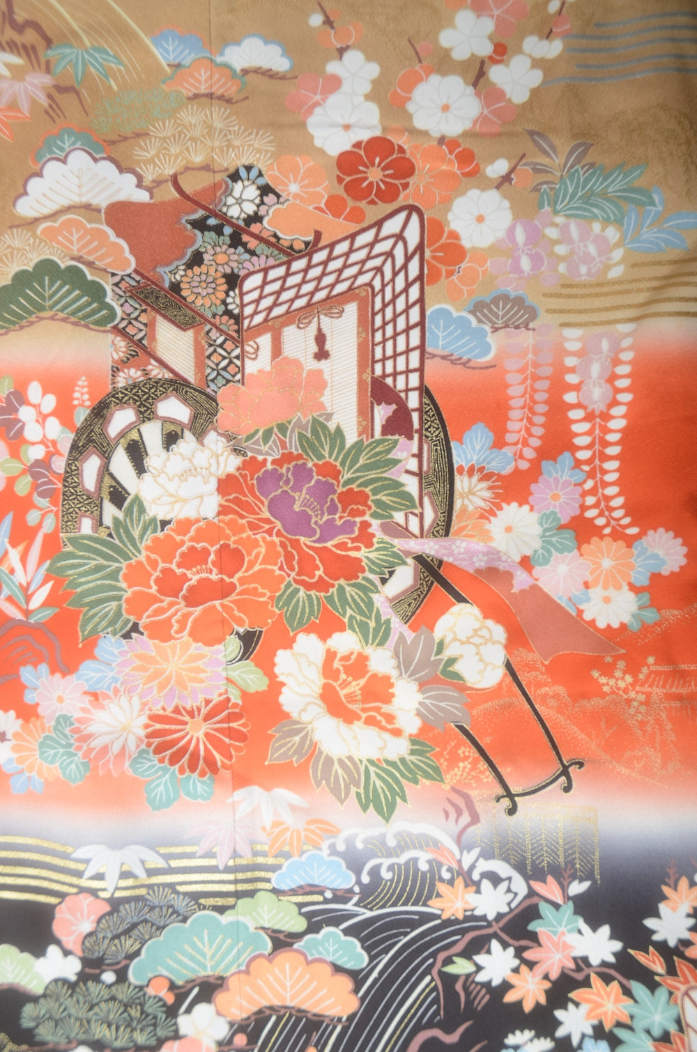 Long-sleeved kimono 6 items set / Furisode / FK#1-778