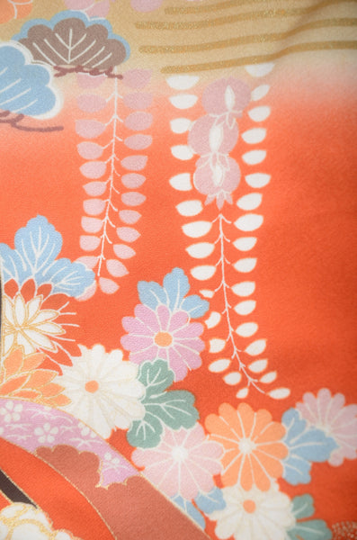 Long-sleeved kimono 6 items set / Furisode / FK#1-778