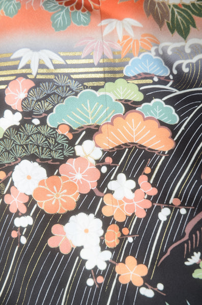 Long-sleeved kimono 6 items set / Furisode / FK#1-778