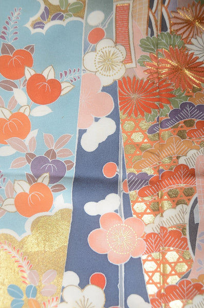 Long-sleeved kimono 6 items set / Furisode / FK#1-779