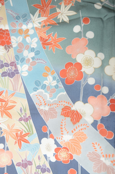 Long-sleeved kimono 6 items set / Furisode / FK#1-779