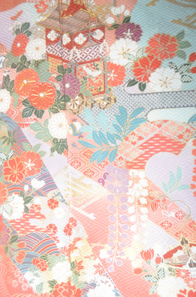 Long-sleeved kimono 6 items set / Furisode / FK#1-782