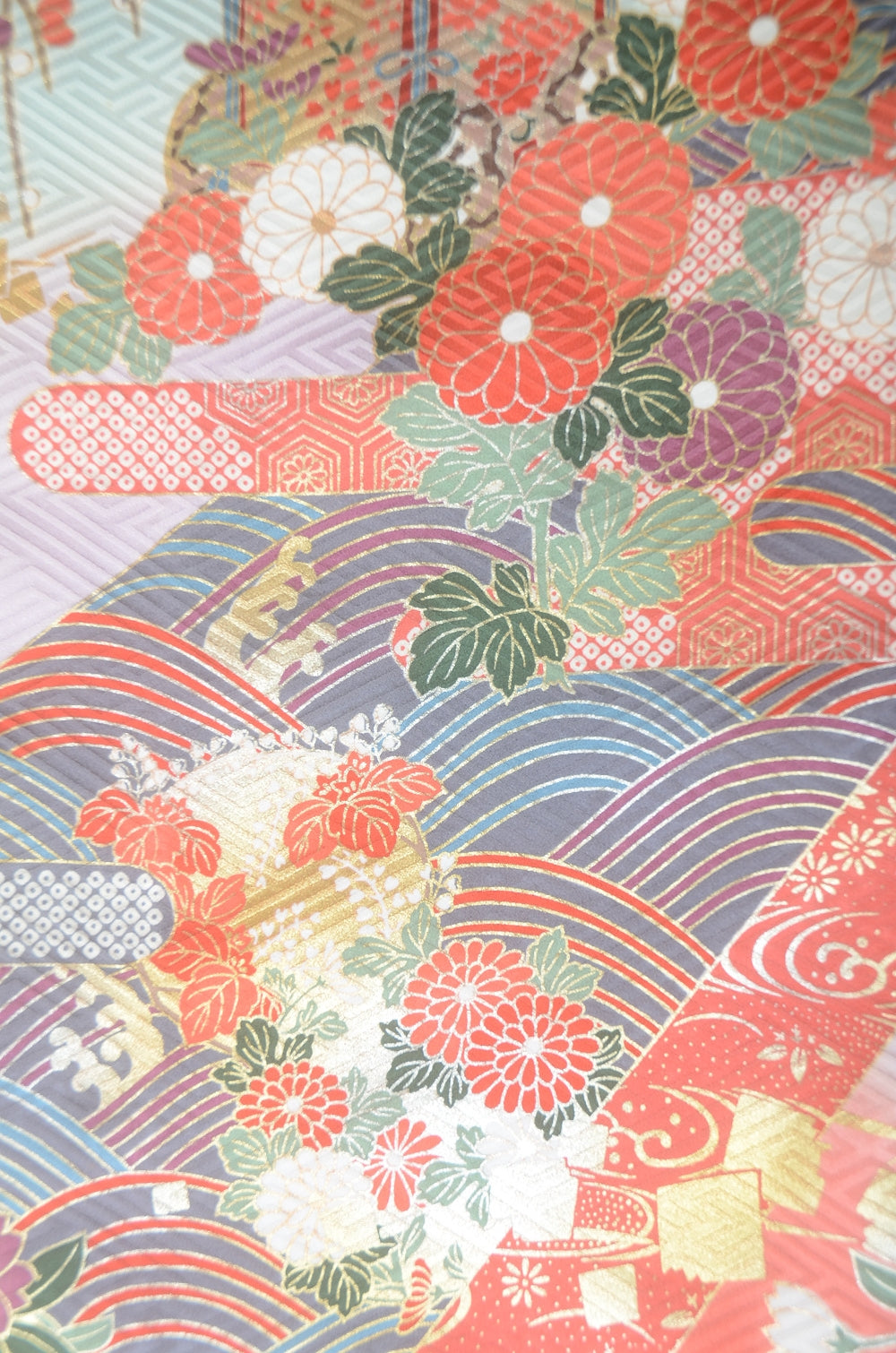 Long-sleeved kimono 6 items set / Furisode / FK#1-782