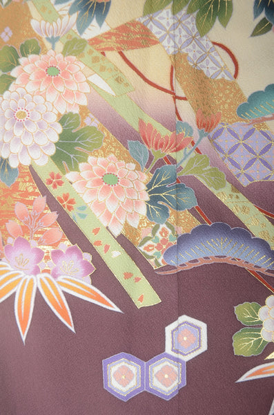 Long-sleeved kimono 6 items set / Furisode / FK#1-787